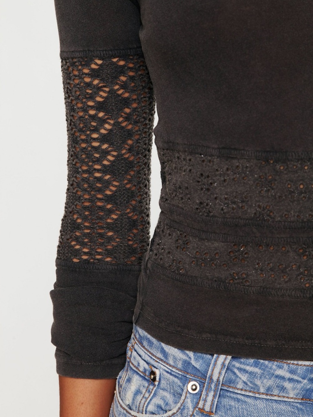 Free People We The Free Girlie Greaser Top - Picture 4 of 10